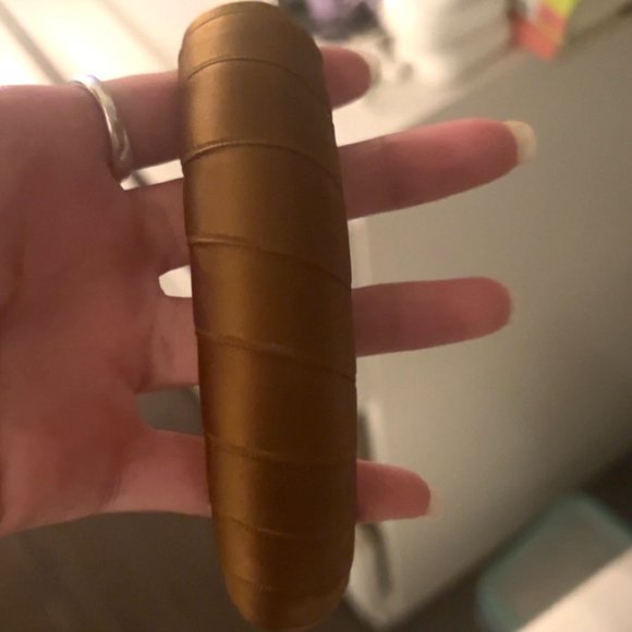 DONNI Dolce Headband in Caramel Silk Satin - Picture 4 of 5